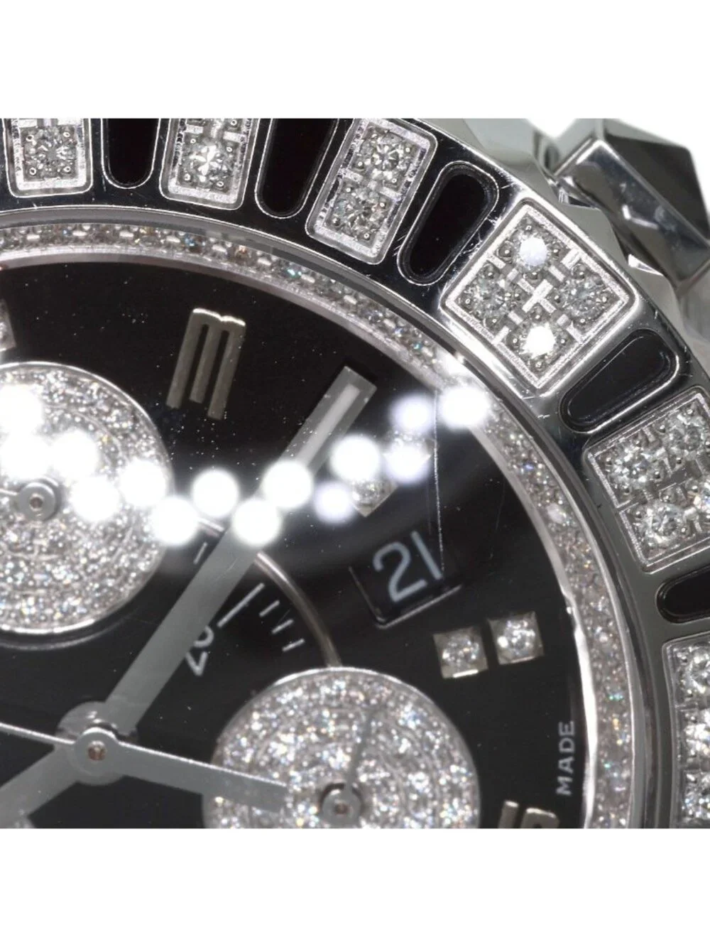 Dior Crystal Chronograph Diamond Watch SS